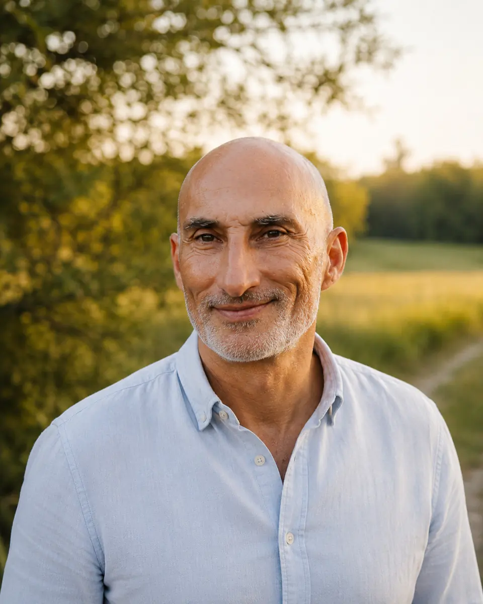 Portrait de Fred Magry dans la lumière naturelle